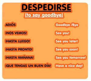 que significa say goodbye en español